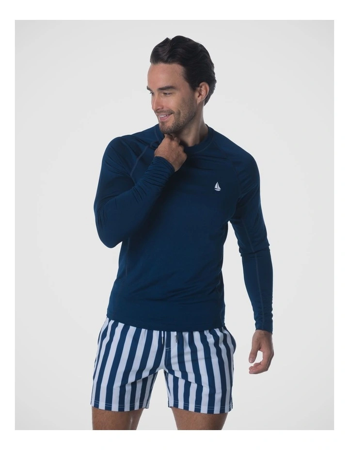 Tideline Long Sleeve Rash Vest - Blue image 1