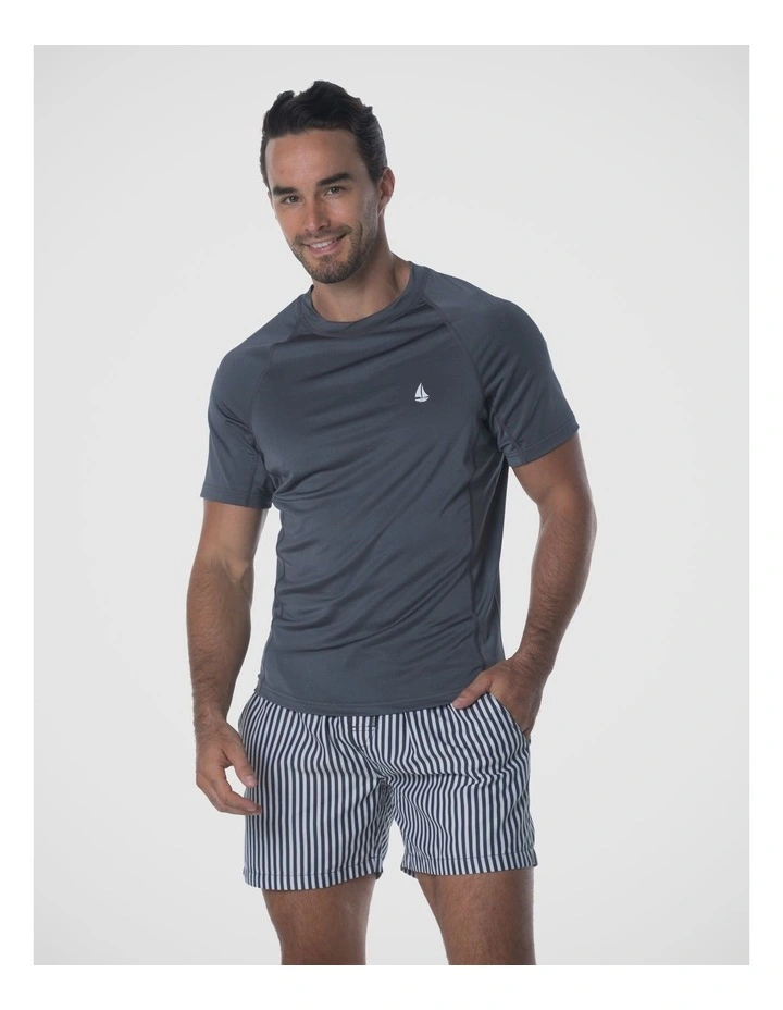 Coastline Short Sleeve Rash Vest - Grey image 1