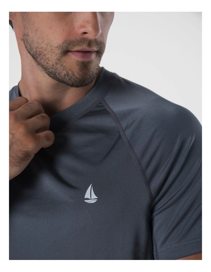 Coastline Short Sleeve Rash Vest - Grey image 4