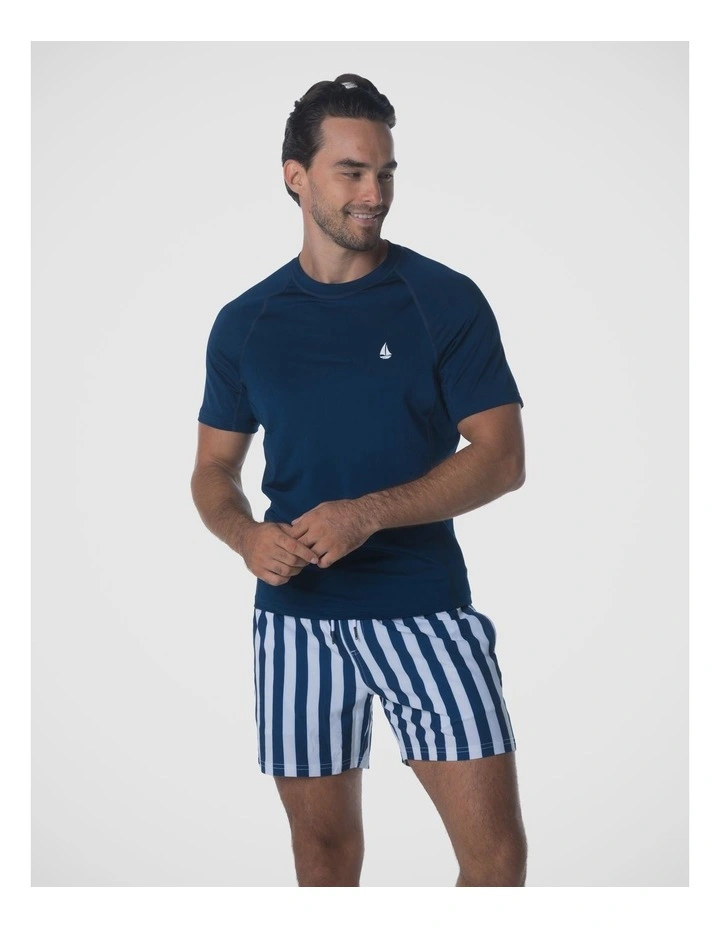 Coastline Short Sleeve Rash Vest - Blue image 1