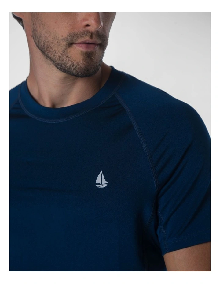 Coastline Short Sleeve Rash Vest - Blue image 4