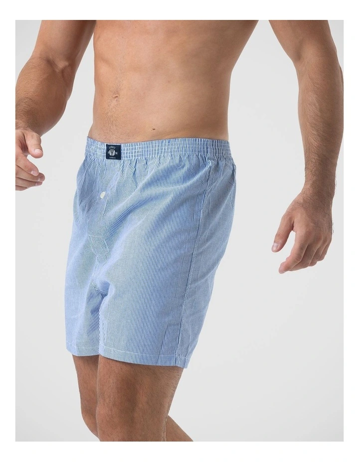 2 Pack Woven Check Boxers - Navy image 4