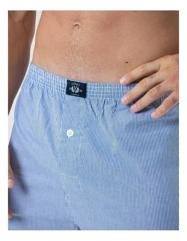 2 Pack Woven Check Boxers - Navy image 5