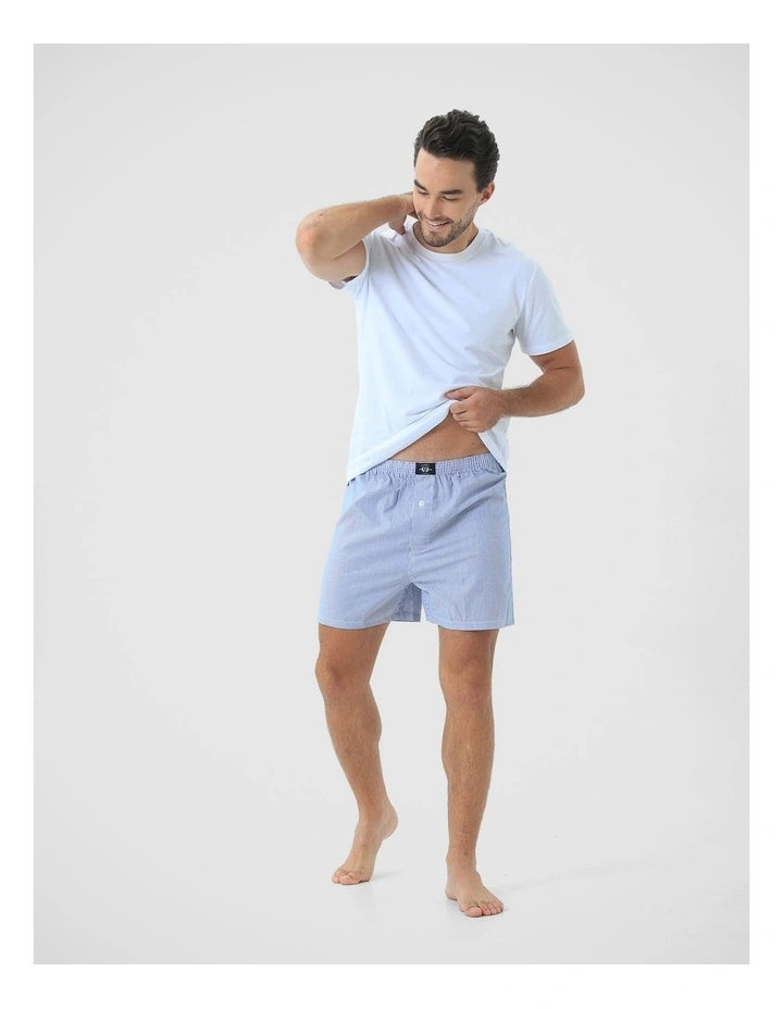 2 Pack Woven Check Boxers - Navy image 7