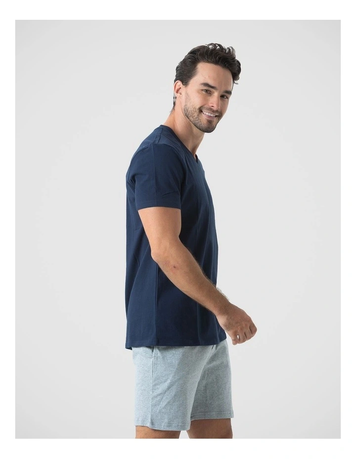 V Neck Tee - Navy image 3