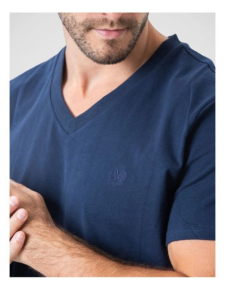 V Neck Tee - Navy image 4