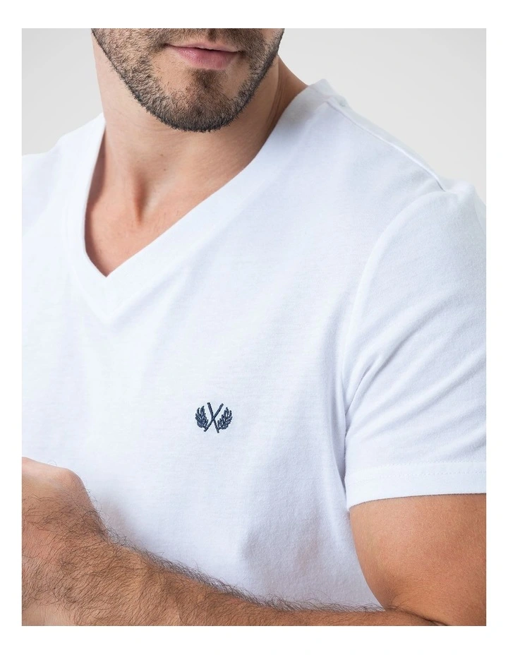 V Neck Tee - White image 4