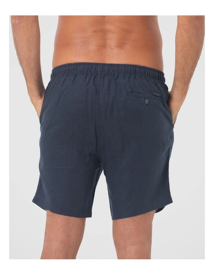Men's Linen Shorts - Navy image 2