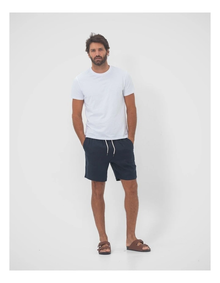 Men's Linen Shorts - Navy image 5