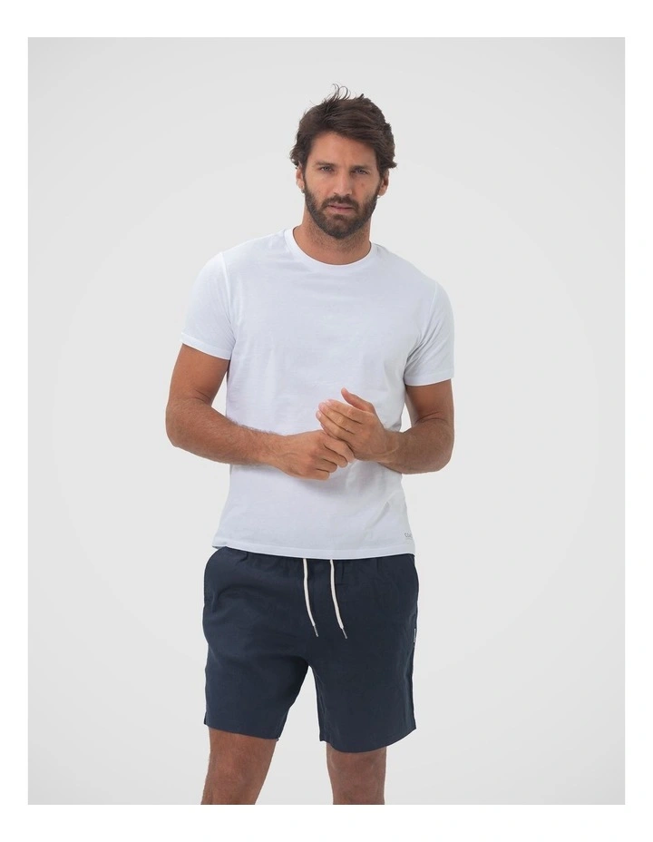 Men's Linen Shorts - Navy image 6