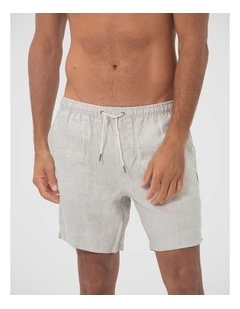 Men's Linen Shorts - Sand