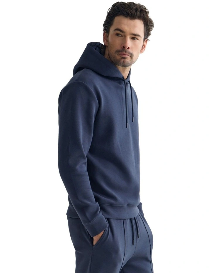 Banks Double Faced Hoodie in Dark Navy image 3