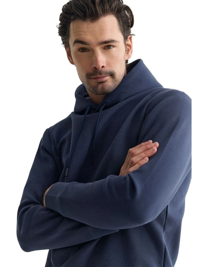 Banks Double Faced Hoodie in Dark Navy image 4