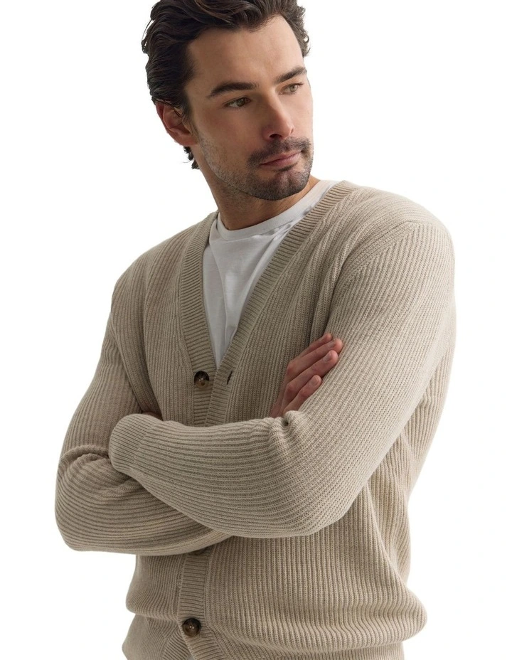 Lincon Cardigan in Stone image 4