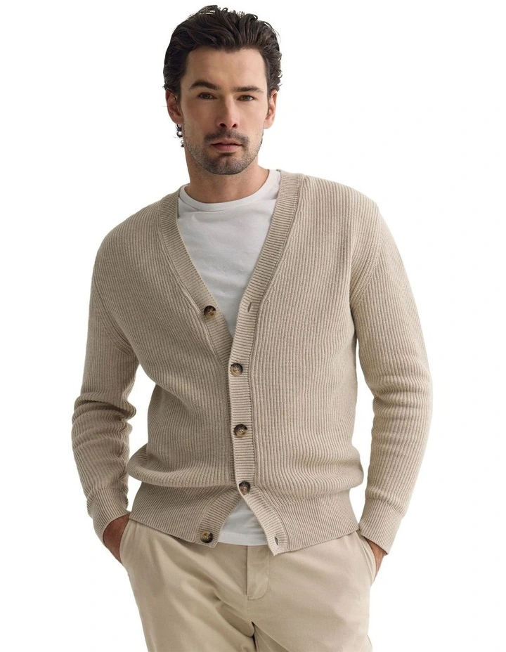 Lincon Cardigan in Stone image 5