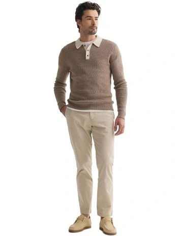 Sam Contrast Collar Knit in Brown