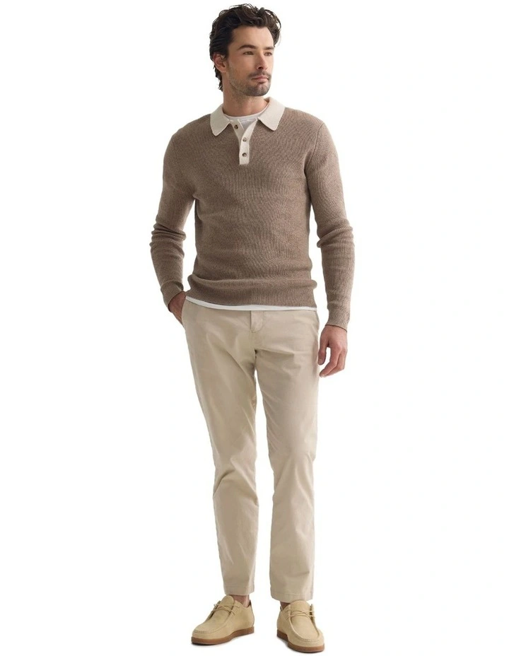 Sam Contrast Collar Knit in Brown image 1