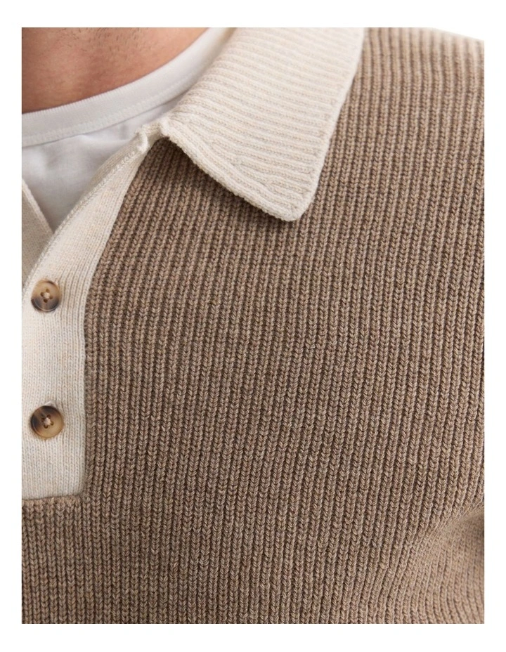 Sam Contrast Collar Knit in Brown image 6