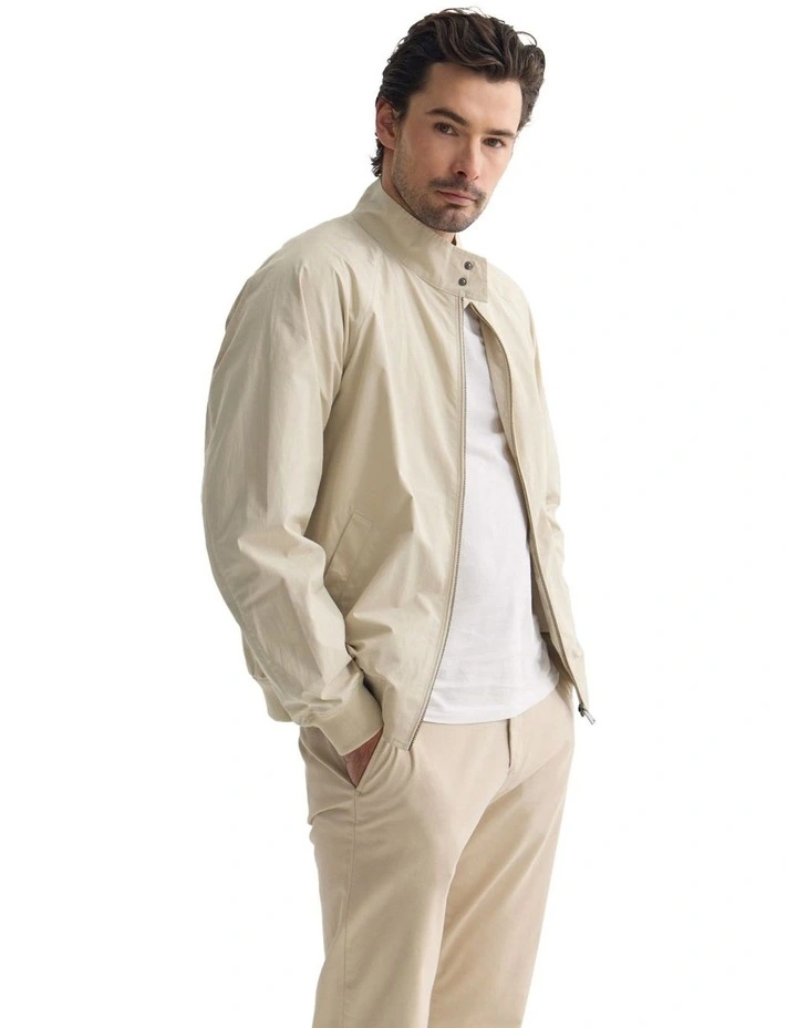 Henry Unlined Bomber Jacket in Stone image 3