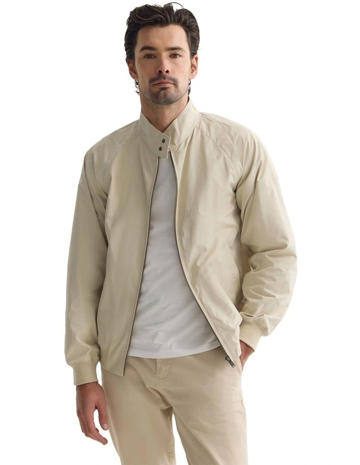 Henry Unlined Bomber Jacket in Stone image 5