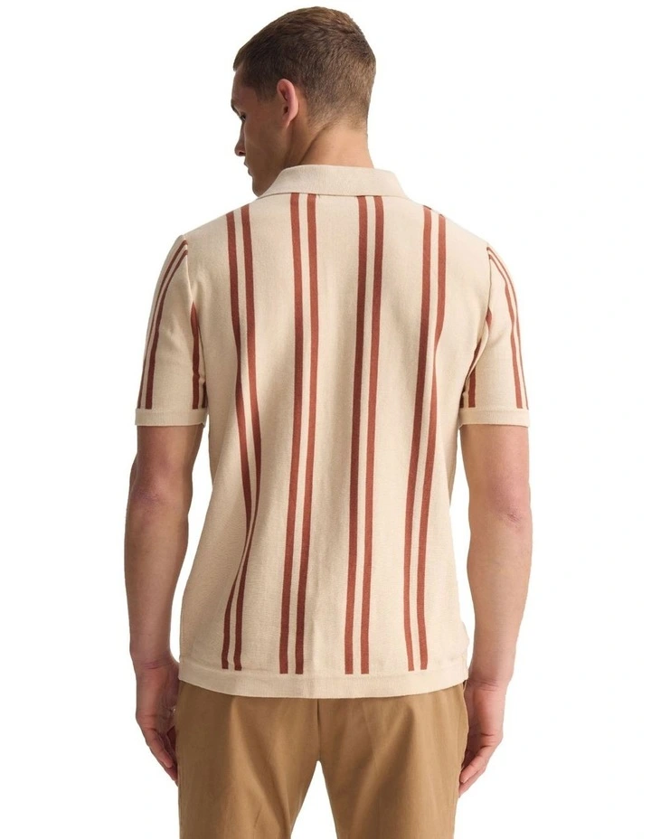 Francisco Polo Collar Knit in Brown image 2