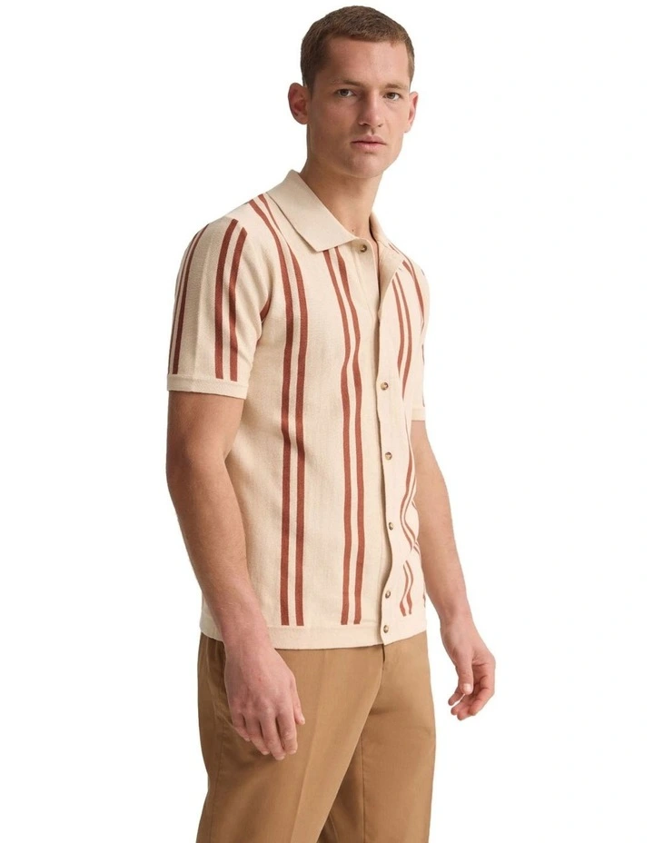 Francisco Polo Collar Knit in Brown image 3