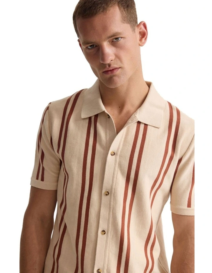 Francisco Polo Collar Knit in Brown image 4