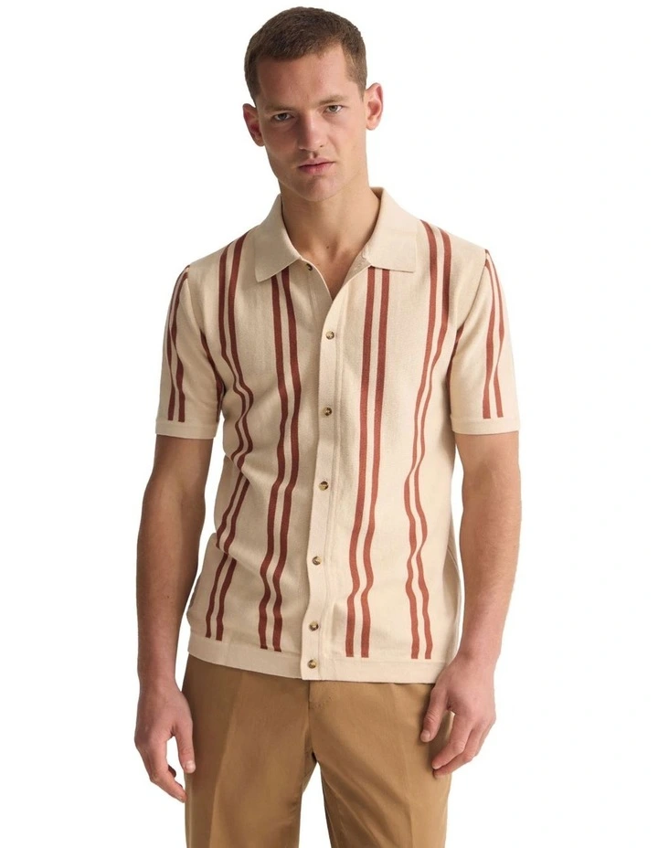 Francisco Polo Collar Knit in Brown image 5