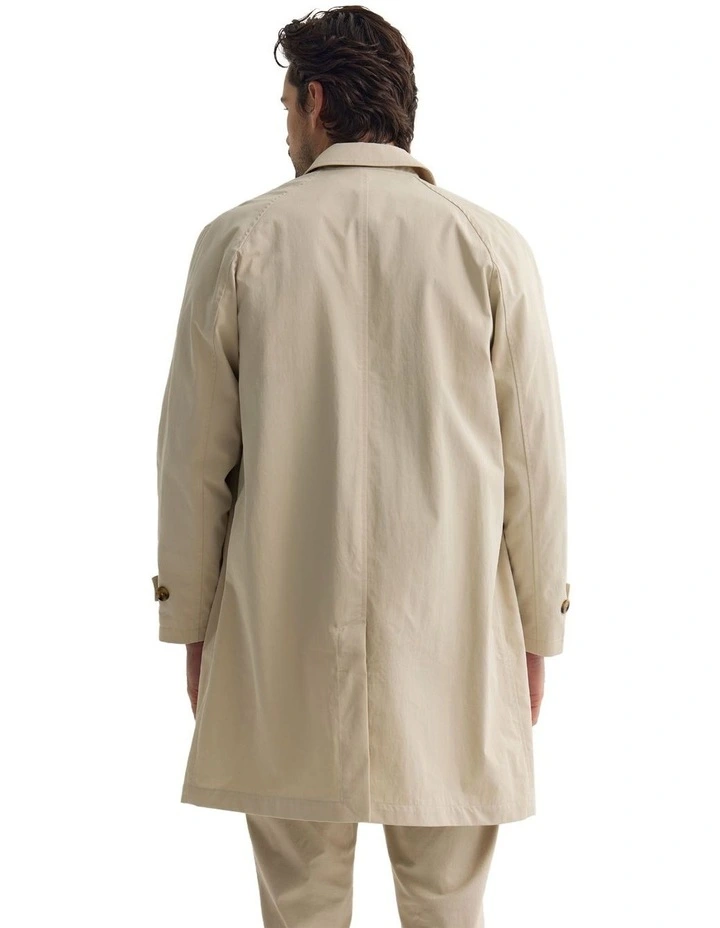 Jay Cotton Twill Trench Coat in Stone image 2