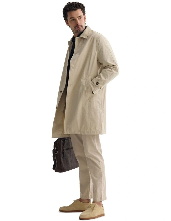 Jay Cotton Twill Trench Coat in Stone image 3