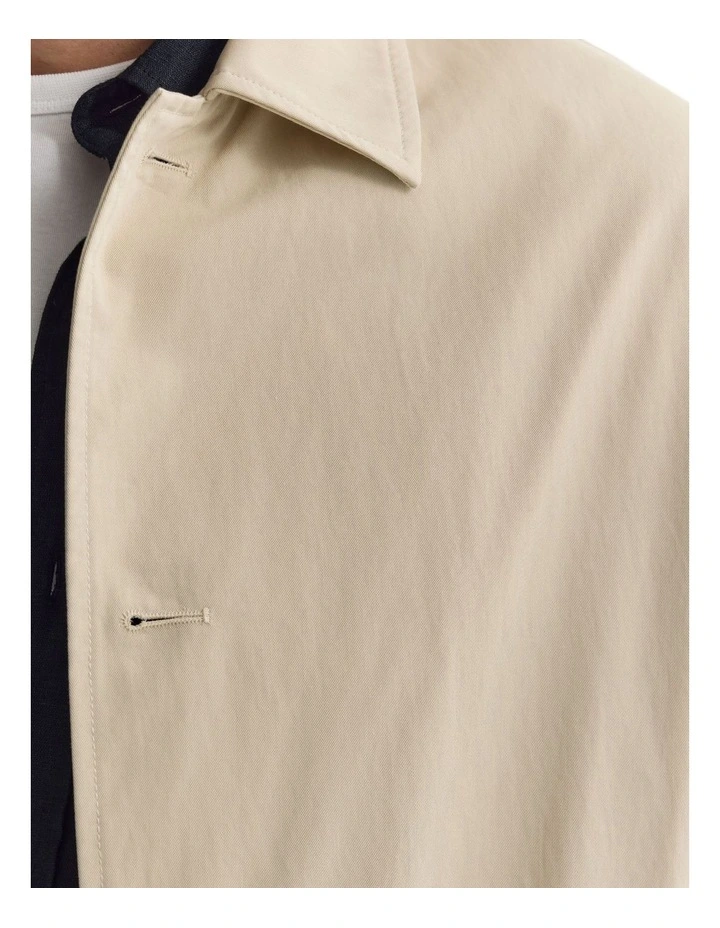 Jay Cotton Twill Trench Coat in Stone image 6
