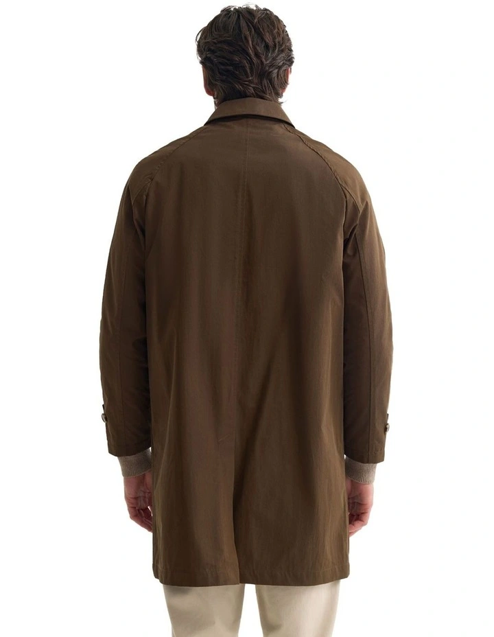 Jay Cotton Twill Trench Coat in Chocolate image 2
