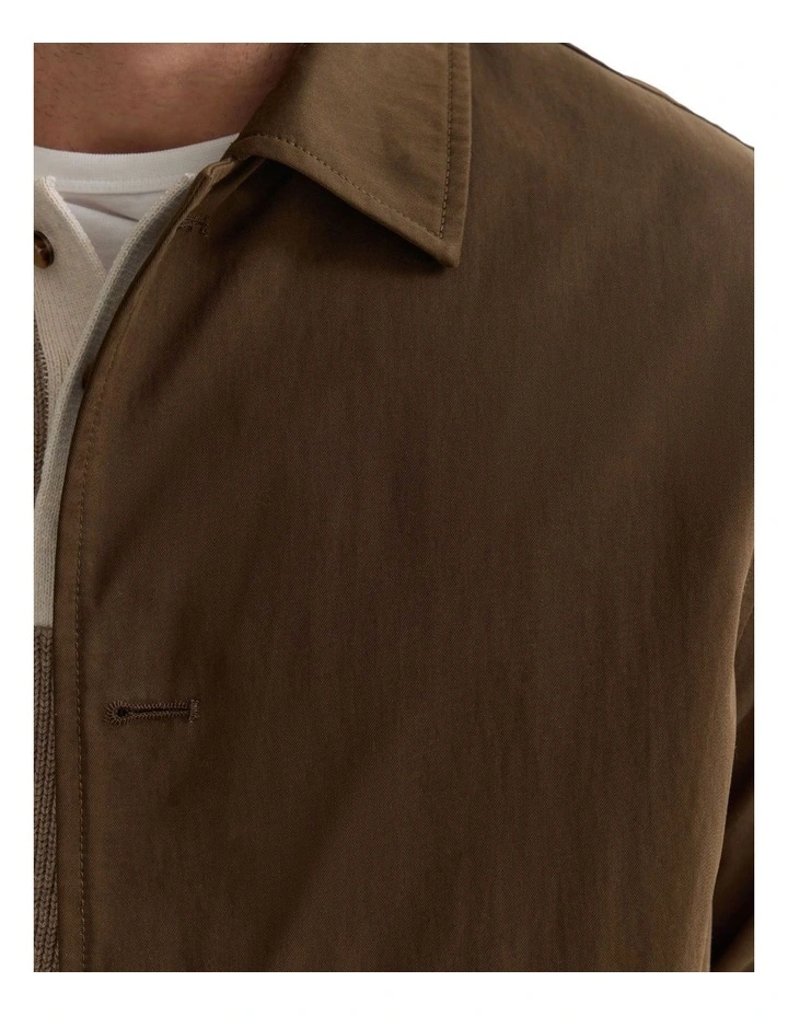 Jay Cotton Twill Trench Coat in Chocolate image 6