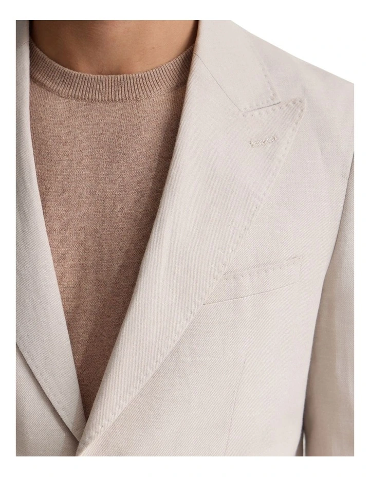 Blake Linen Blazer in Stone image 6