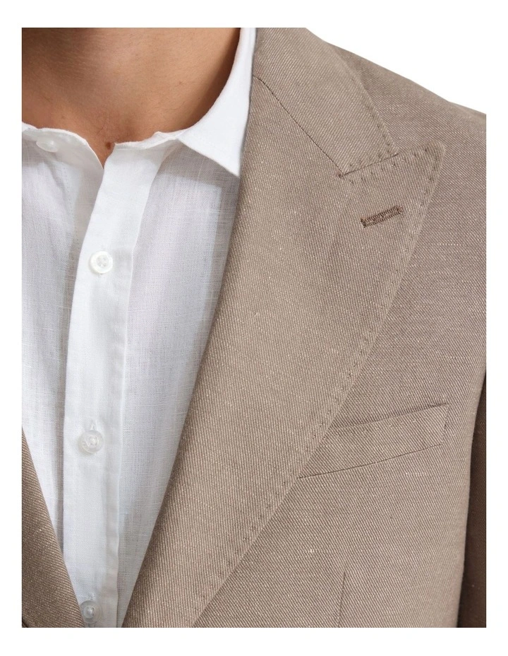 Blake Linen Blazer in Bark image 6