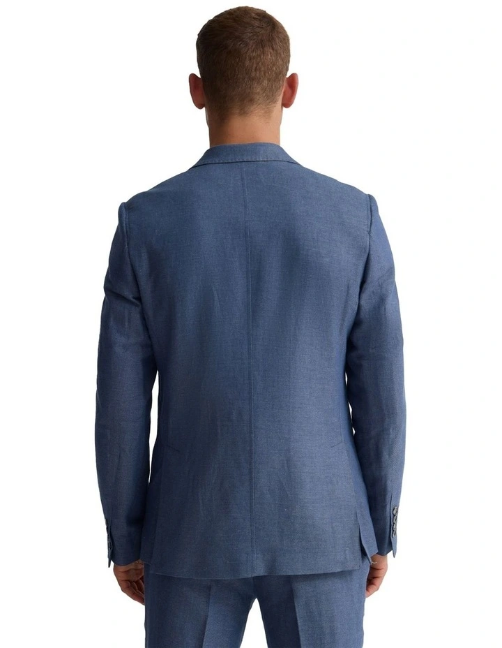 Blake Linen Blazer in Blue image 2