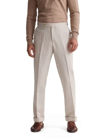 Byron Linen Blend Pants in Stone