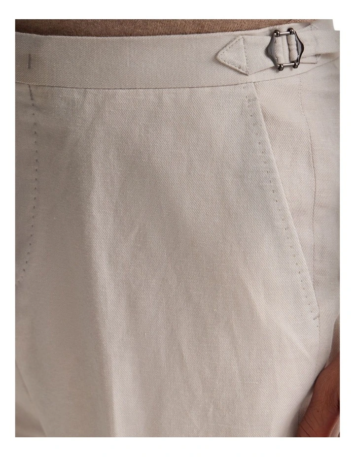 Byron Linen Blend Pants in Stone image 6