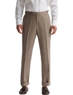 Byron Linen Blend Pants in Bark