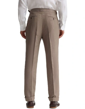 Byron Linen Blend Pants in Bark