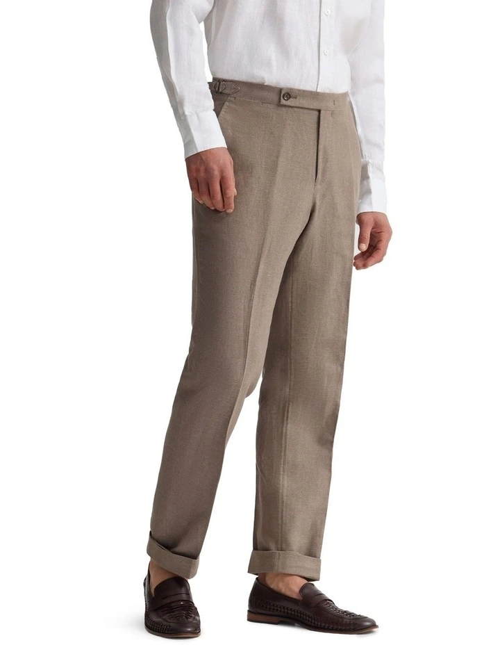 Byron Linen Blend Pants in Bark image 3
