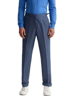Byron Linen Blend Pants in Blue