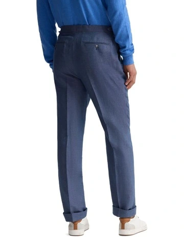 Byron Linen Blend Pants in Blue