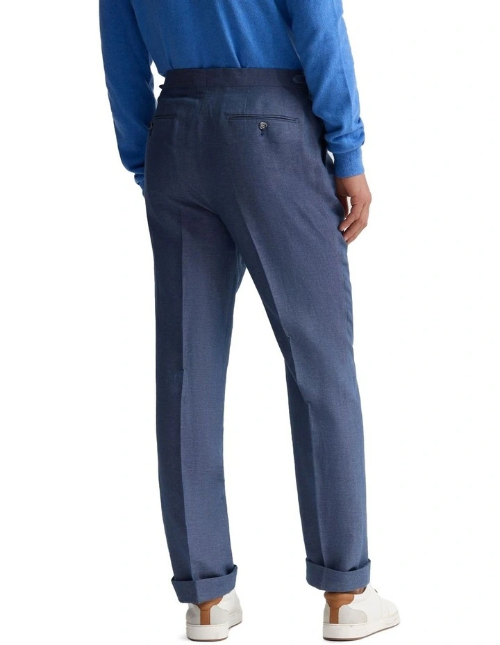 Byron Linen Blend Pants in Blue image 2