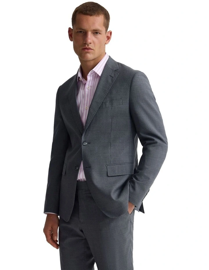 Byron Wool Suit Jacket in Grey image 3