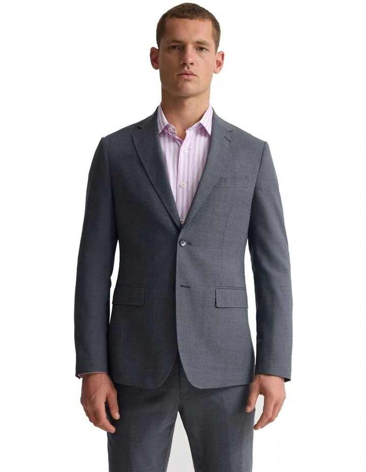 Byron Wool Suit Jacket in Grey image 5