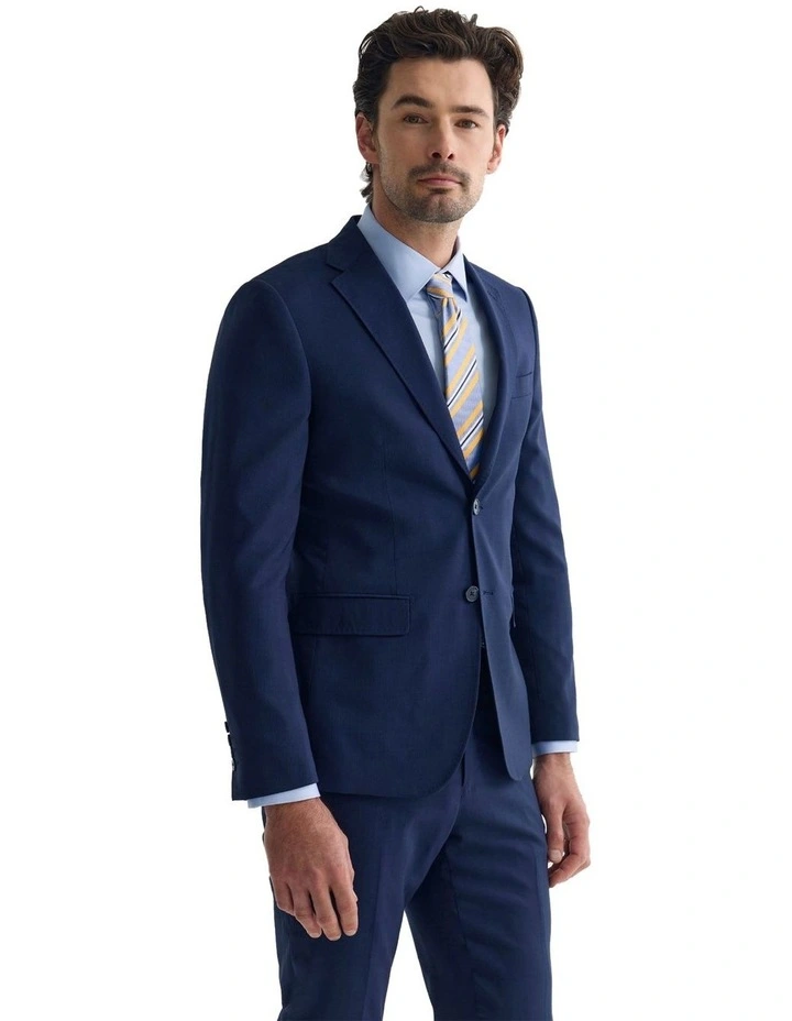 Byron Wool Suit Jacket in Navy image 3