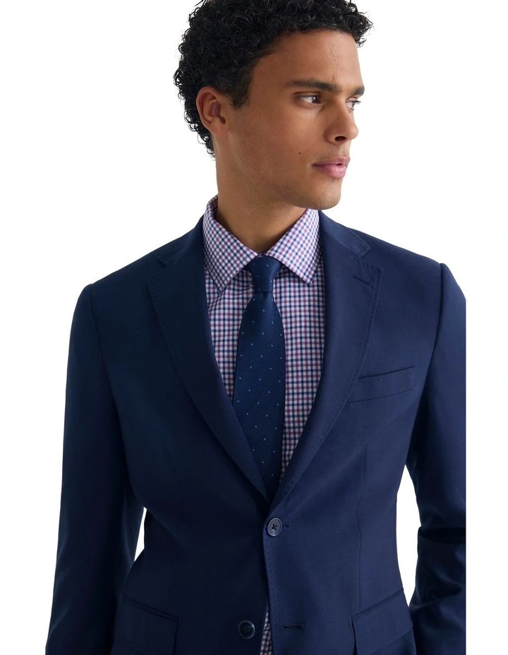 Byron Wool Suit Jacket in Navy image 4