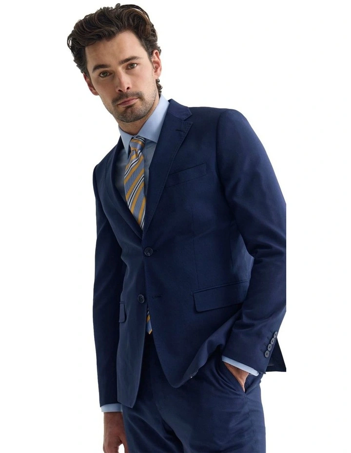 Byron Wool Suit Jacket in Navy image 4