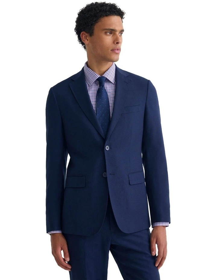 Byron Wool Suit Jacket in Navy image 5